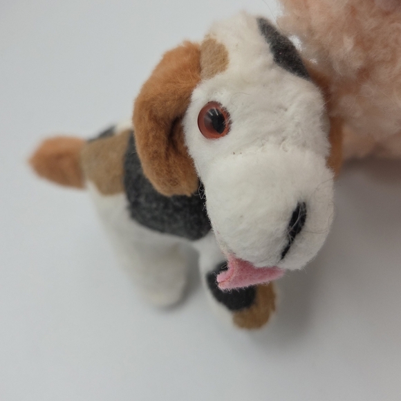 Barbie Dog Lot Of 3 Plush Brown White Beagle Pink Poodle 2 3/4"Tall Arco Mattel - Picture 4 of 6